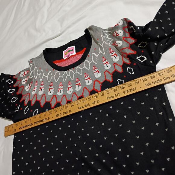 Ugly Christmas Sweater Men's XL TPSEY ELVES Nordic Ski Snowmen Black/Red/Grey - Picture 8 of 9